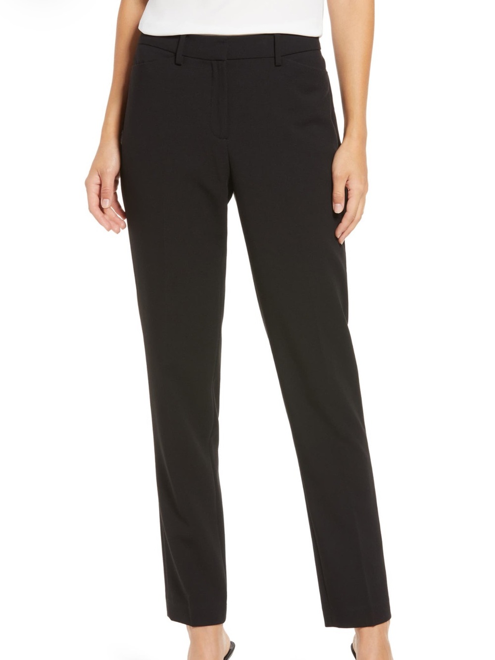 Halogen Black Tailored Slim Leg Dress Pants Size 12 Office Workwear
